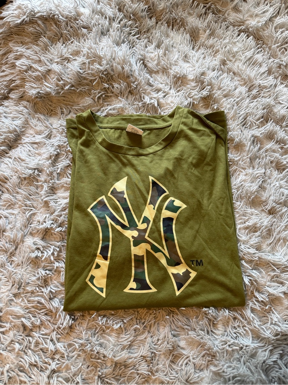 Yankees giveaway. Camo day t-shirt sponsored by Budweiser